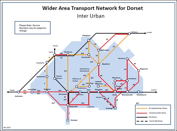 Figure 2 – Dorset Core Bus Network Map